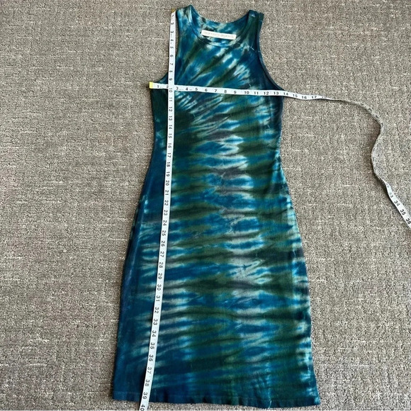 Raquel Allegra Navy Tie-Dye Tank Dress Blue Green Size 0 - Picture 6 of 7